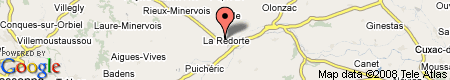 Map showing La Redorte