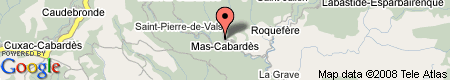 Map showing Mas Cabardes